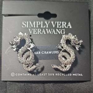 Simply Vera Vera Wang Silver Dragon Ear Crawlers